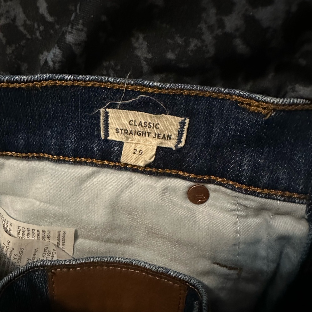 Madewell Classic Straight Jeans in Ives Wash: Selvedge Edition Size 29 - Picture 4 of 6